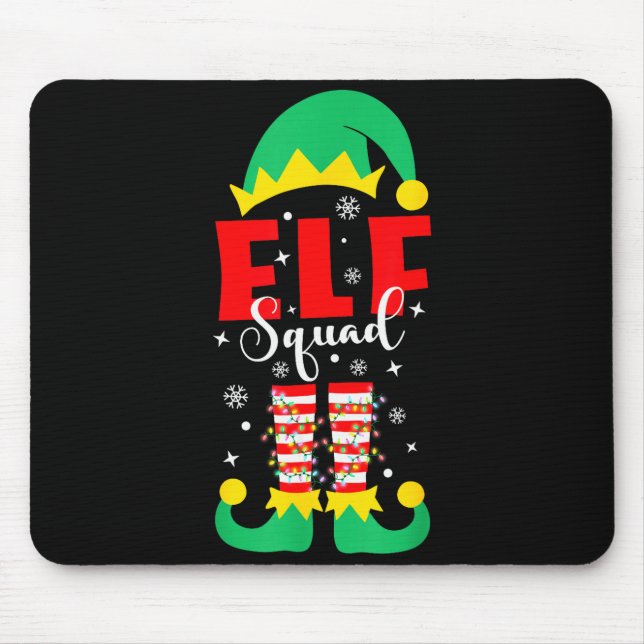 Tapis De Souris Elf Family Christmas Matching Pajamas Funny Xmas E (Devant)
