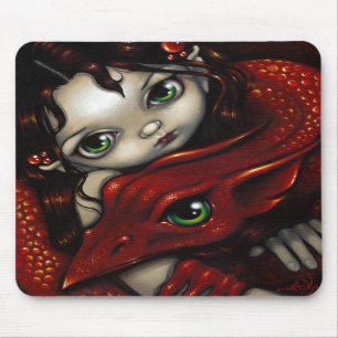 Tapis De Souris "Elf premier et son dragon" Mousepad