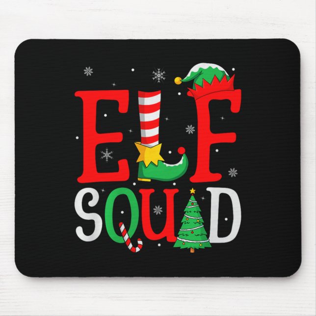 Tapis De Souris Elf Squad Christmas Matching Family Group Elf Xmas (Devant)