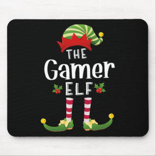 Tapis De Souris Elfe de Noël gamer pyjama assorti fête de X-mas