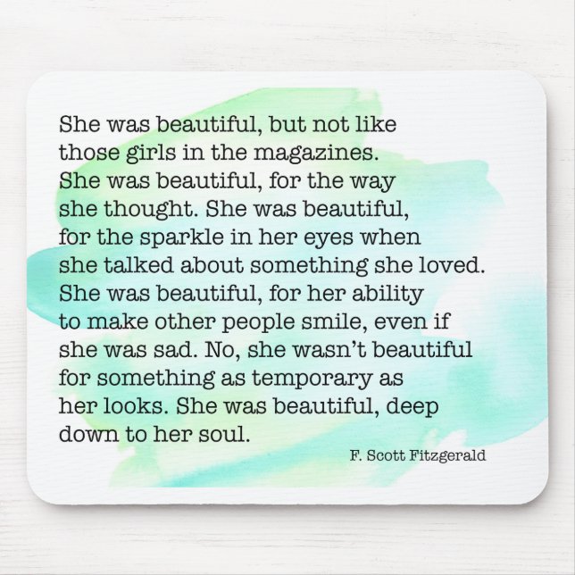 Tapis De Souris Elle était belle (Devant)