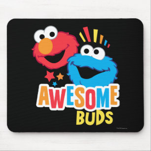Tapis De Souris Elmo and Cookie Awesome Buds