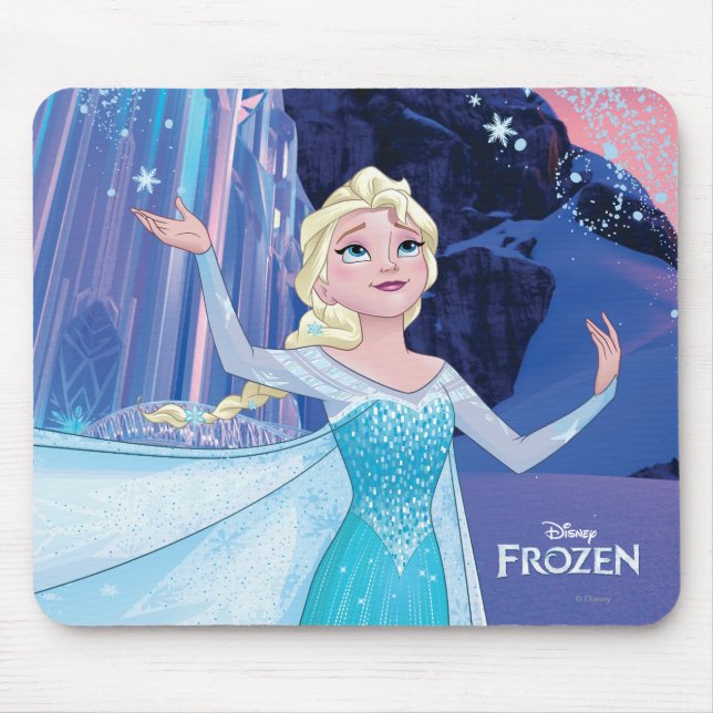 Tapis De Souris Elsa | Glace Élégante, Éclatante (Devant)