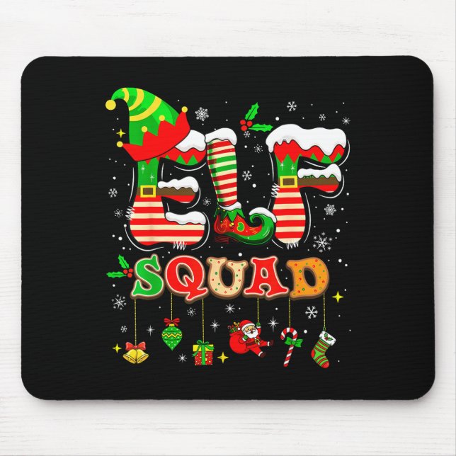 Tapis De Souris Elves Family Christmas Matching Pajamas Xmas Elf S (Devant)