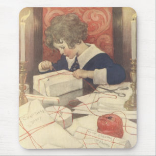 Tapis De Souris Emballage des cadeaux de Noël, Jessie Willcox Smit