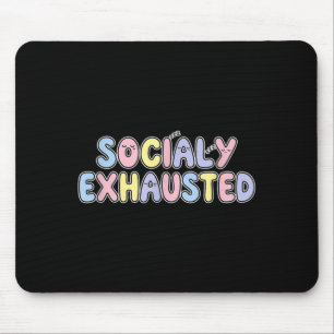 Tapis De Souris Emblème de discours épuisé socialement coloré
