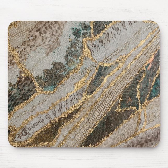 Tapis De Souris Emerald Snake Skin Mousepad Bureau (Devant)