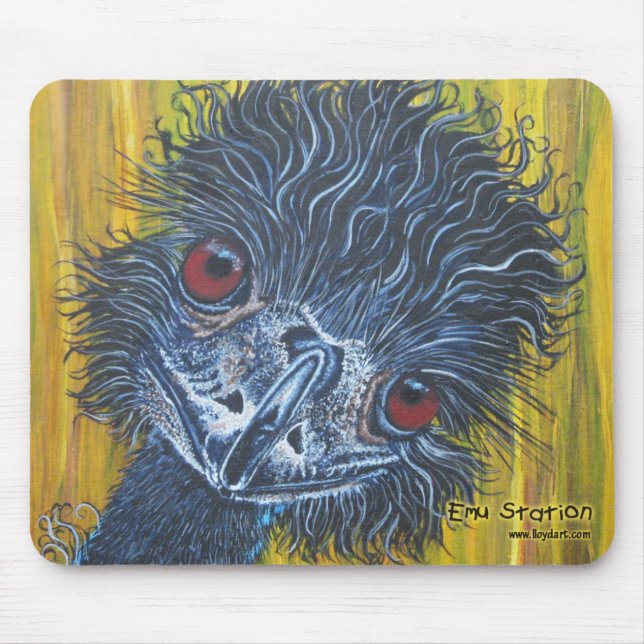 Tapis De Souris Émeu curieux Mousepad (Devant)