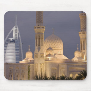 Tapis De Souris Émirats arabes unis, Dubaï. Mosquée au crépuscule