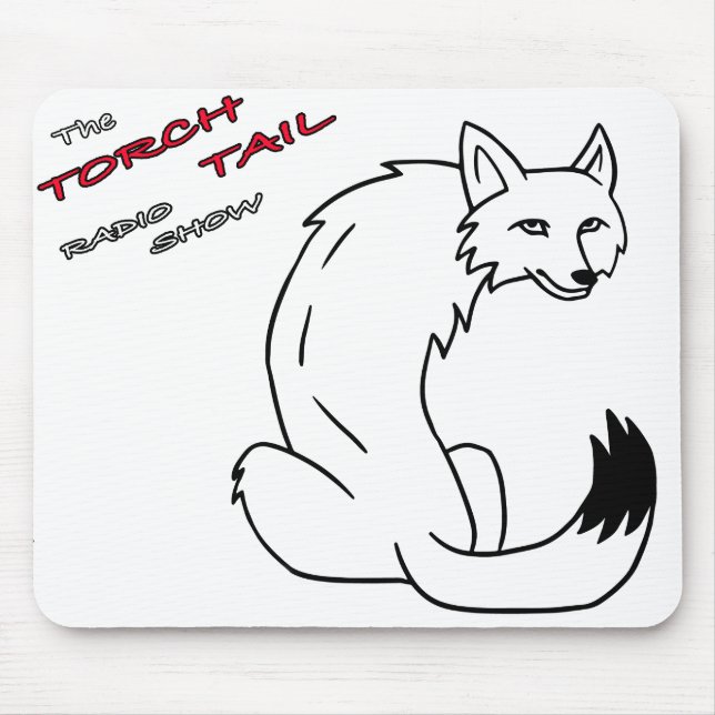 Tapis De Souris Émission radio torche assis Coyote sur une souris  (Devant)