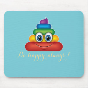 Tapis De Souris Emoji adorable arc-en-ciel