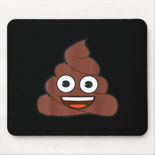 Tapis De Souris Emoji officiel caca heureux visage jaune sourire 