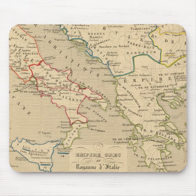 Tapis De Souris Empire Grec et Royaume d'Italie 774 a 900 (Devant)