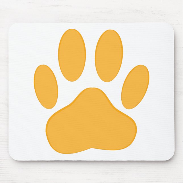 Tapis De Souris Empreinte de chien orange (Devant)
