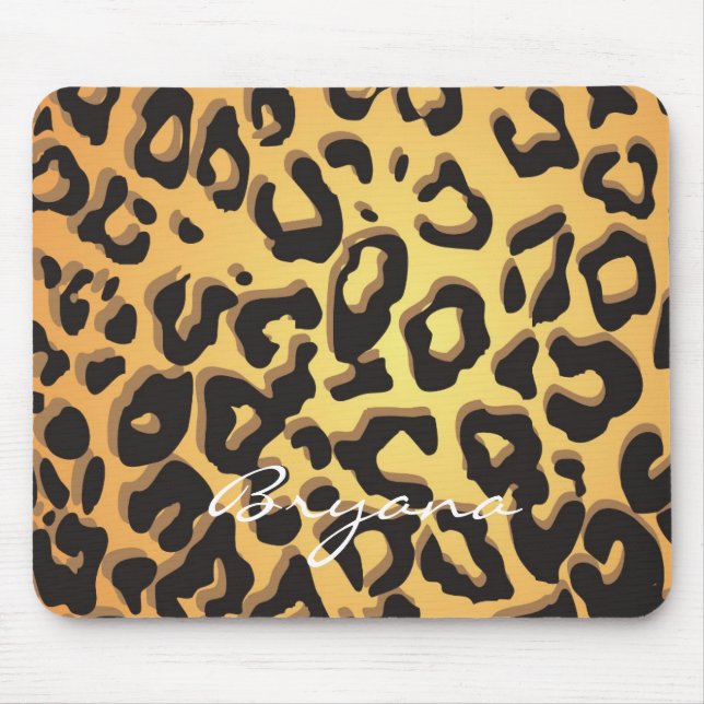 Tapis De Souris Empreinte de léopard Cheetah Animal Glamor Pad (Devant)