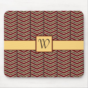 Tapis De Souris Empreinte de léopard Chevron Mousepad