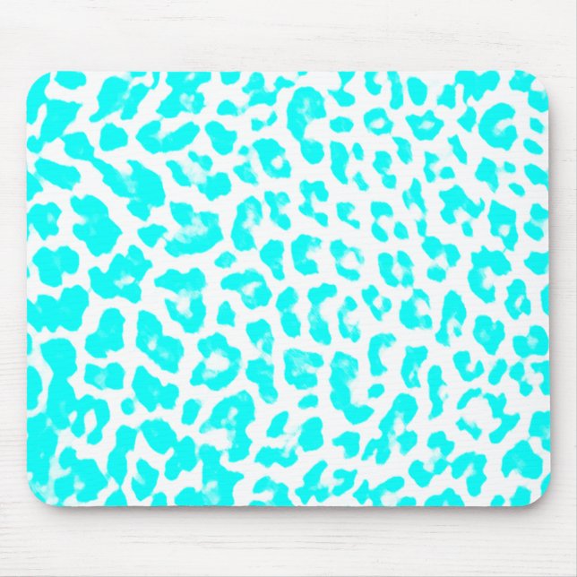 Tapis De Souris Empreinte de léopard de bleu de Lite (Devant)