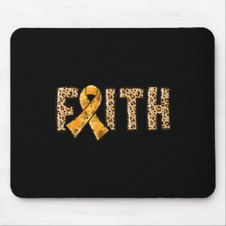 Tapis De Souris Empreinte de léopard Orange Ribbon FAITH Leukemia