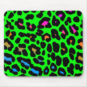 Tapis De Souris Empreinte de léopard vert Mousepad du tigre 80s d