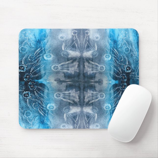 Tapis De Souris Empreinte de lune de méduse (Avec souris)