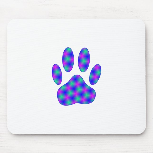 Tapis De Souris Empreinte de patte cosmique (Devant)