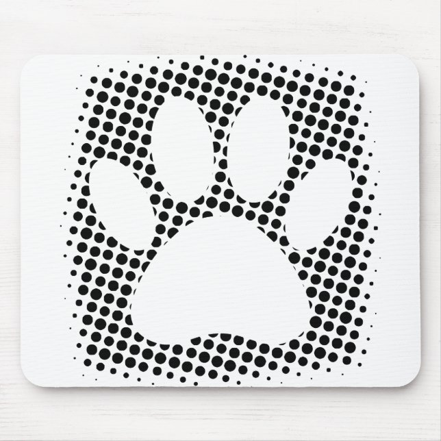 Tapis De Souris Empreinte de patte de chien avec Arrière - plan de (Devant)