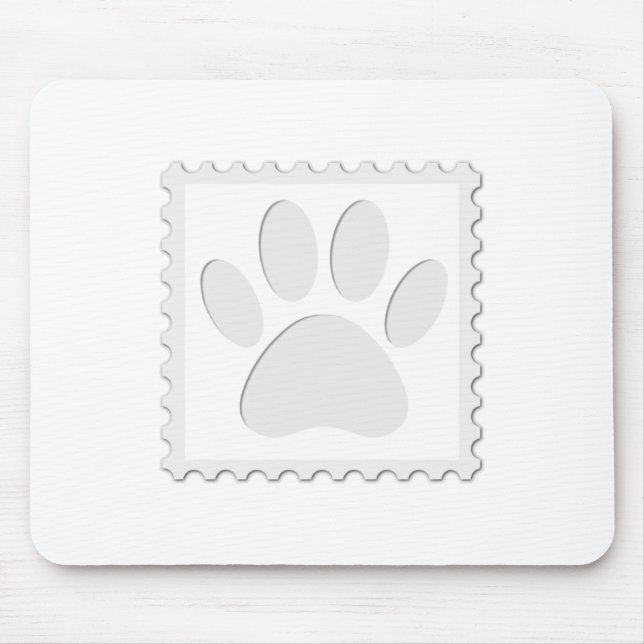 Tapis De Souris Empreinte de patte de chien coupé (Devant)