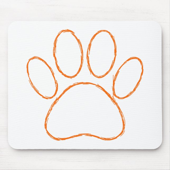 Tapis De Souris Empreinte de patte de chiot (Devant)