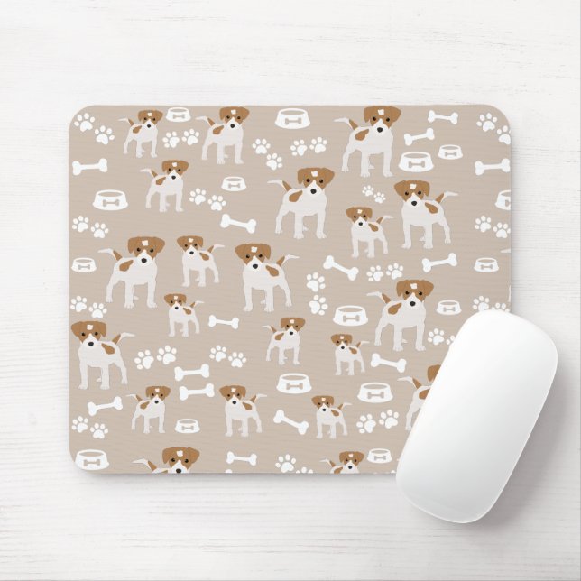 Tapis De Souris Empreinte de patte de chiot de chien mignon Motif (Avec souris)