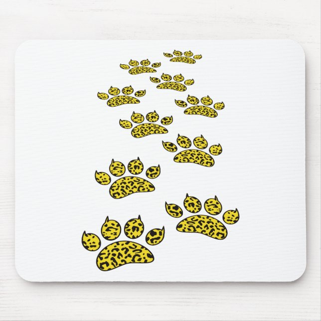 Tapis De Souris Empreinte de patte léopard (Devant)