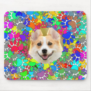 Tapis De Souris Empreinte de patte photo de chien mignon Motif per