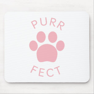 Tapis De Souris Empreinte de patte Pur Pink Parfait Chat
