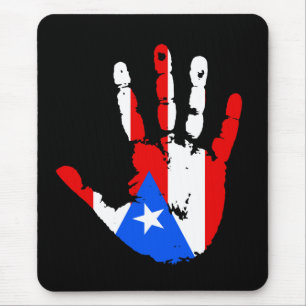 Tapis De Souris Empreinte d'indicateur Porto Rico