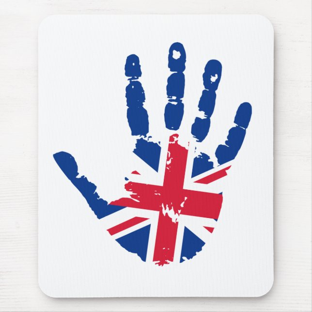 Tapis De Souris Empreinte du drapeau du Royaume-Uni (Devant)