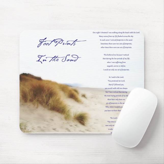 Tapis De Souris empreintes dans le sable (Avec souris)