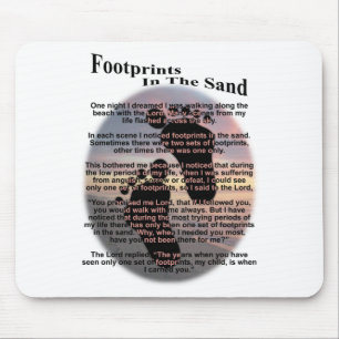 Tapis De Souris Empreintes de pas dans le sable…