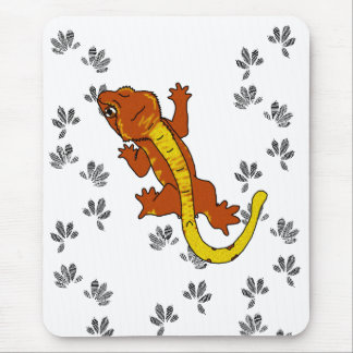 Tapis De Souris Empreintes de pas oranges de Crestie (mousepad)