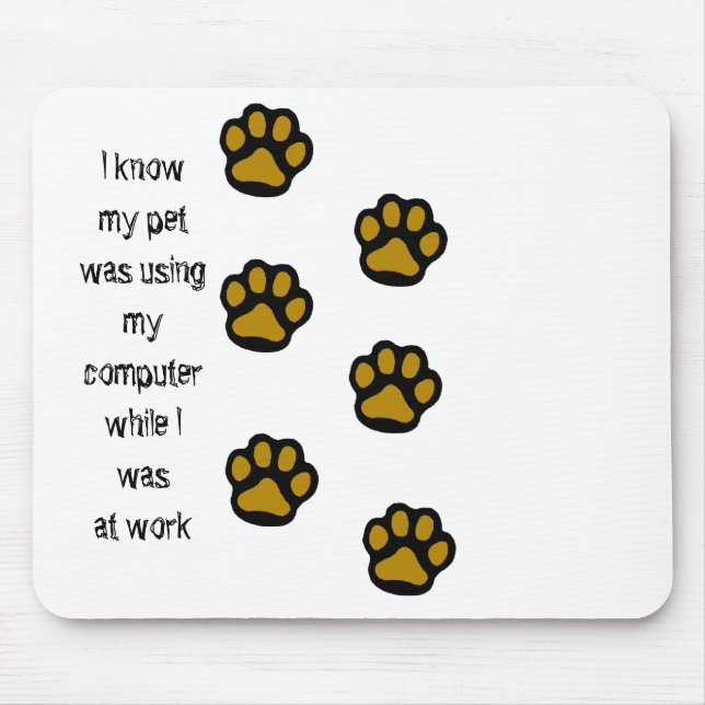 Tapis De Souris Empreintes de pattes (Devant)