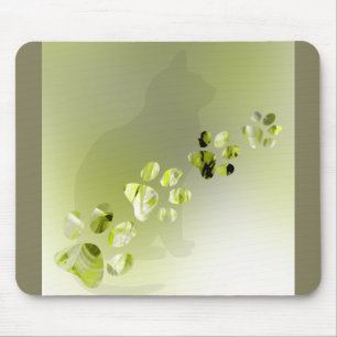 Tapis De Souris Empreintes de pattes de chat, chien, chiot pour le