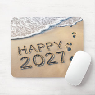 Tapis De Souris Empreintes de plage Nouvel An 2027