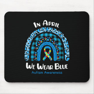Tapis De Souris En Avril Nous Portons Blue Rainbow Puzzle Autism A