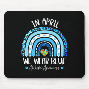 Tapis De Souris En Avril Nous Portons Blues Sensibilisation sur l'