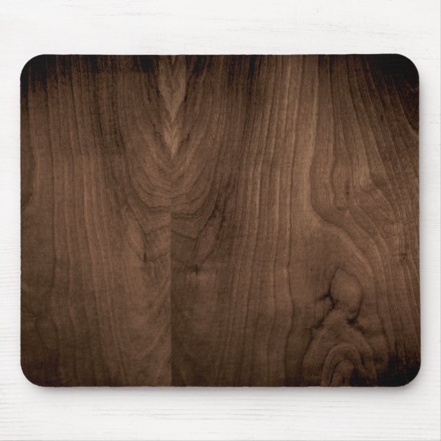 Tapis de souris en bois d'acajou profond de grain (Devant)