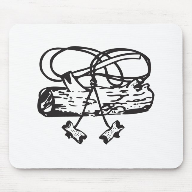 Tapis de souris en bois de Hache-n-Rondin (Devant)