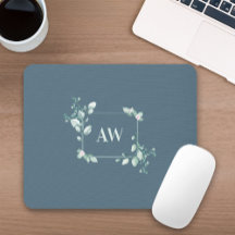 Tapis de souris en botanique d'eucalyptus à l'aqua