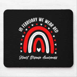 Tapis De Souris En Février, Nous Portons Red Heart Disease Warrior