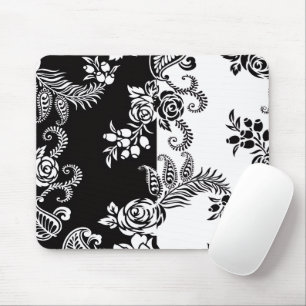 Tapis de Souris en Gel Ergonomique Floral Monochro
