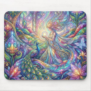 Tapis de souris en gelée Paon Fantastique