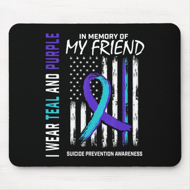 Tapis De Souris En mémoire Ami Prévention du suicide Amer (Devant)