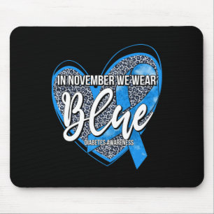 Tapis De Souris En Novembre Nous Portons Bleu Mois de sensibilisat
